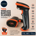 Tera Barcode Scanner Wireless Battery Level Indicator Rechargeable 1D Laser