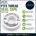 Arctic Hayes 662016 PTFE Thread Seal Tape 12mmx12m WRAS Plumbing Water