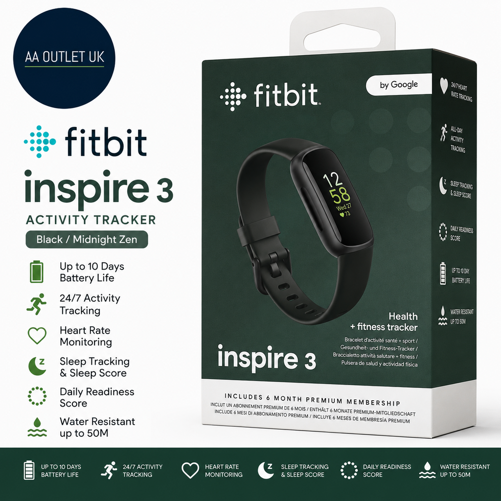 Google Fitbit Inspire 3 Activity Tracker IOS13+ Android 8+ 5mil Screen Size
