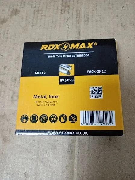 Rdxmax 115mm Premium Metal Cutting Discs High Performance Durable New
