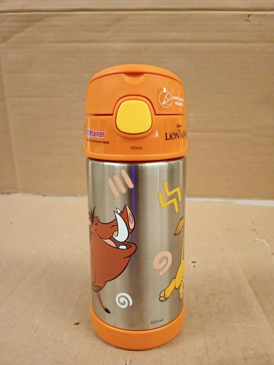 Thermos Disney Lion King Simba Kids Drinks Flask 355ml 12hrs Cold Leakproof