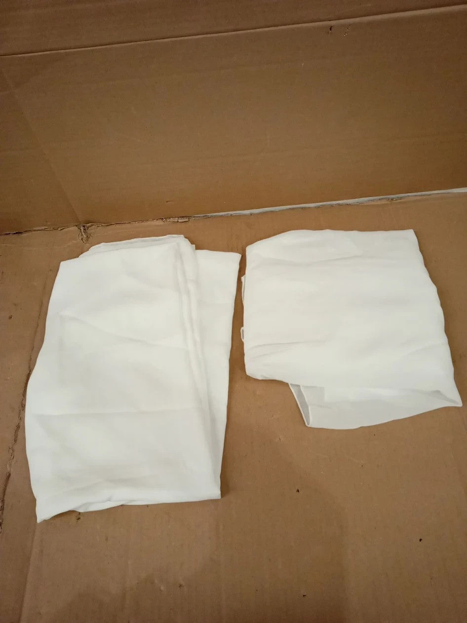 EMART White Backdrop Curtains 3x3m Tulle Chiffon Fabric 1.5x3m 2 Panels Drape
