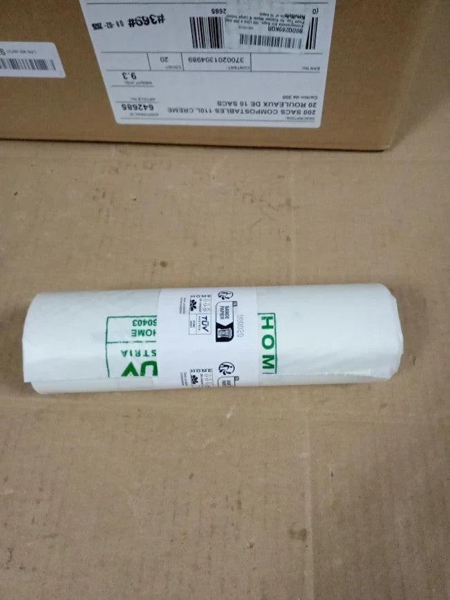 Biodegradable Bin Bags 100L 200 Bags Flush Top Kitchen Waste Large Indoor New