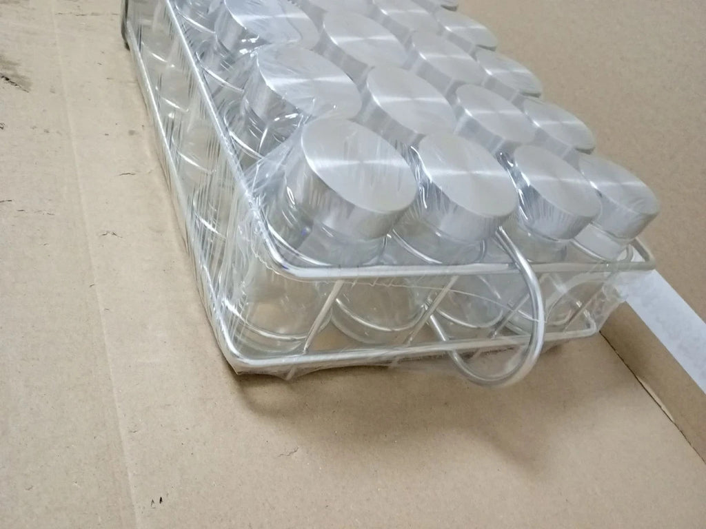 Amazon Basics Alloy Steel 20 Jar Vertical Spice Rack Alloy Steel Silver New