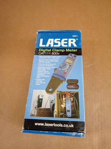 Laser 6551 Mini AC DC Digital Clamp Meter CAT III 80A 6.7x11.2x23.7cm New