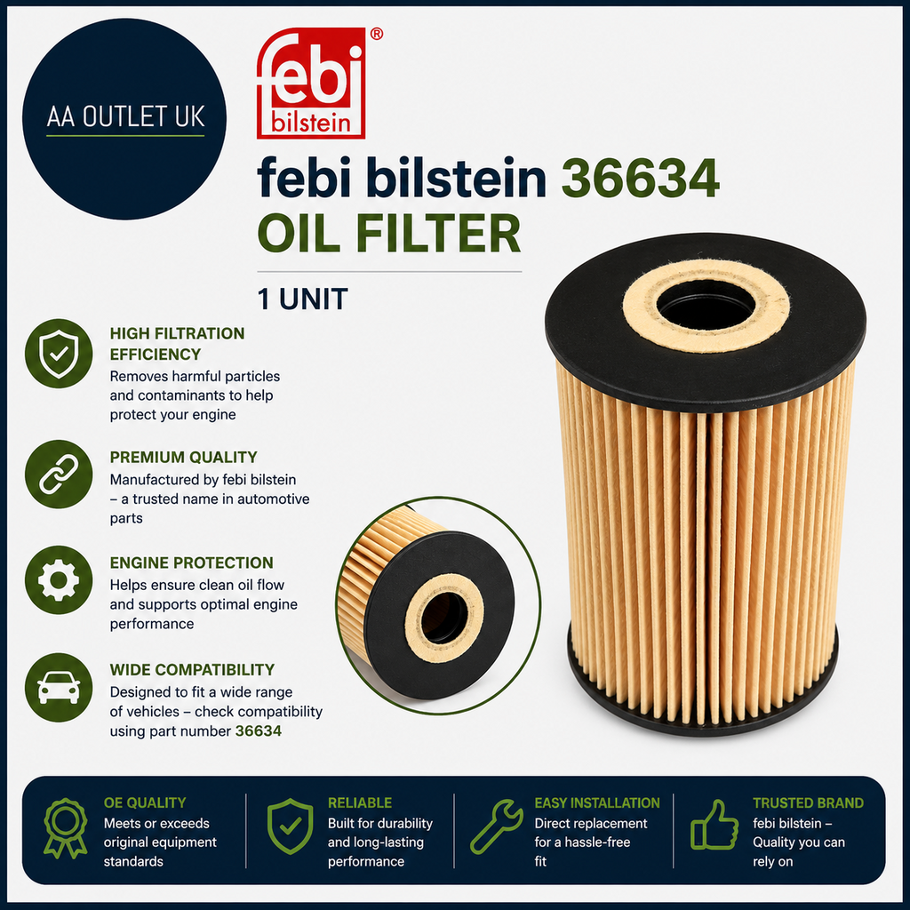 Febi Bilstein 36634 Oil Filter For Car Replacement Part 11.7x6.6x6.6cm