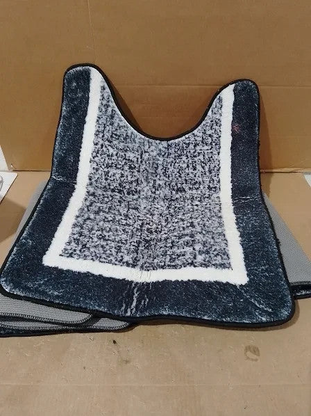 Lushchee Sets 3pcs Washable Non Slip Bathroom Rugs Soft Microfibre 40x60cm
