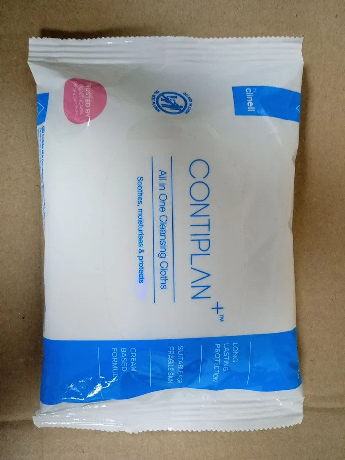 Clinell Contiplan Wipe Barrier Cream Cleanse Soothe Moisturise Protect White New