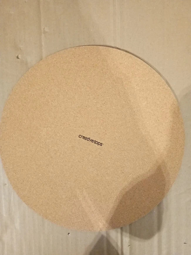 Creative Tops Cork Backed Round Placemats Set 4 Table Mats 29cm Gold New