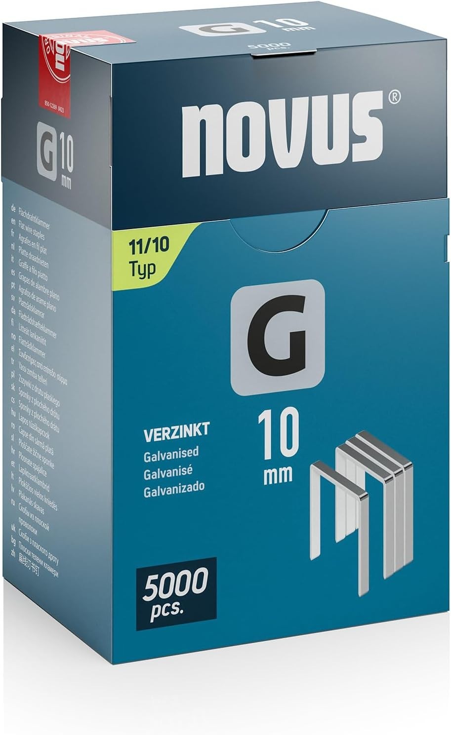 Novus Tools 042 0767 Flat Wire Staple G Staple Type 11 Grey 10mm New