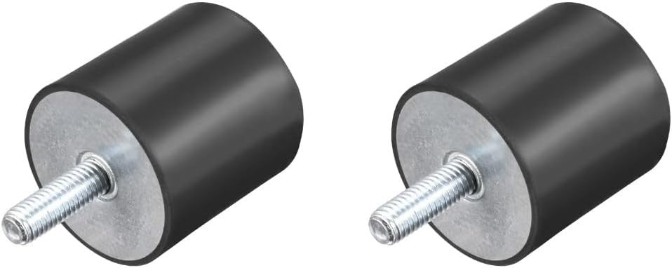 Sourcing Map M8 Absorber Rubber Mounts 40x40mm Vibration Isolators 2 Pieces New