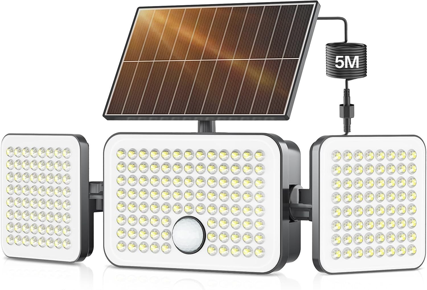 Yicaizi Security Lights Outdoor Motion Sensor 233LED 360 Rotatable 3 Heads New