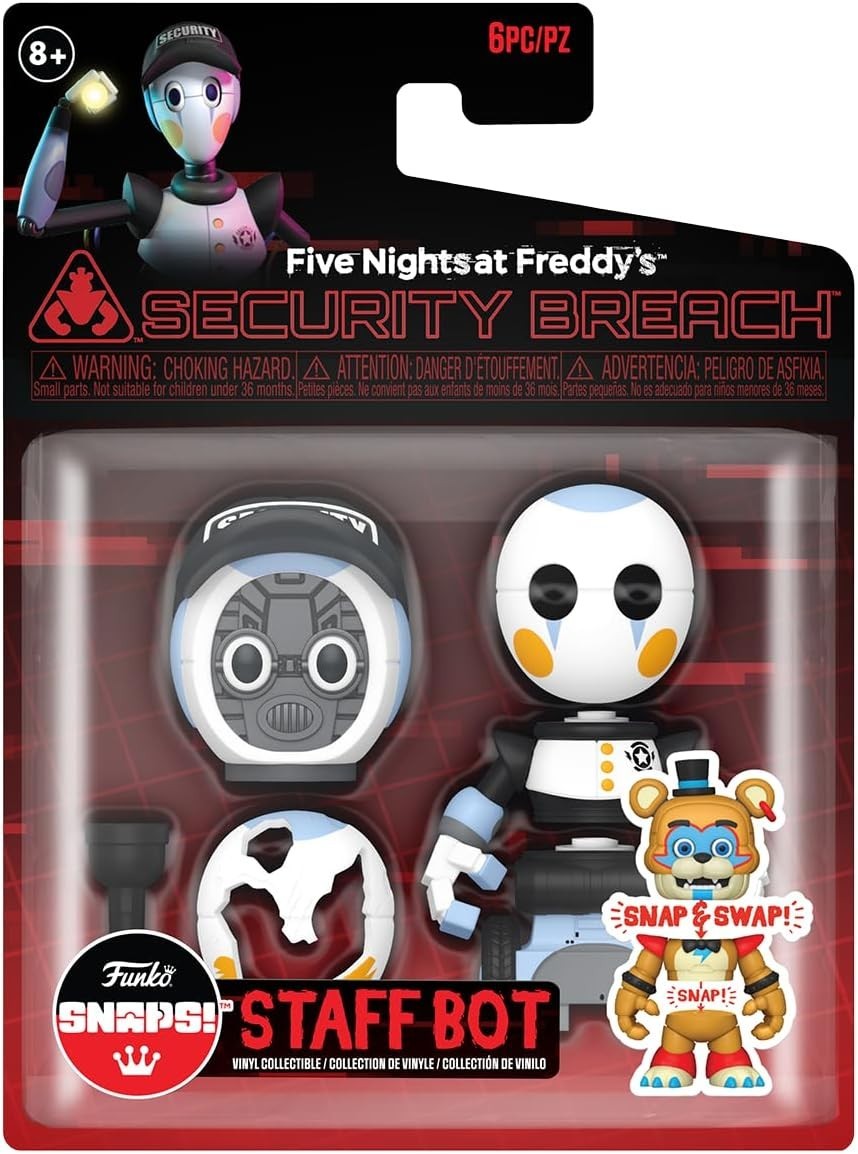 Funko Five Nights At Freddys FNAF Snap RR Security Staff Bot Collectable 8+ New