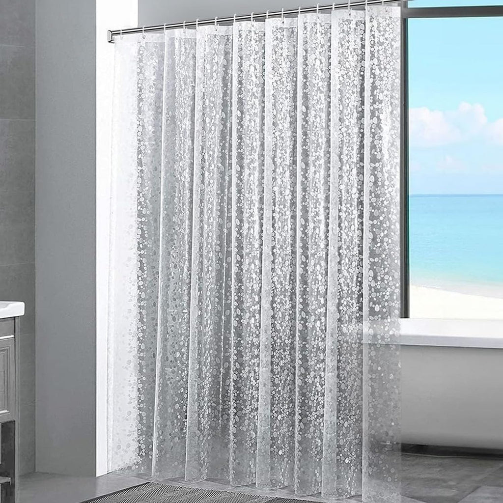 Shower Curtain Bathroom 100% Polyester Waterproof Mould Resistant 180x180cm New