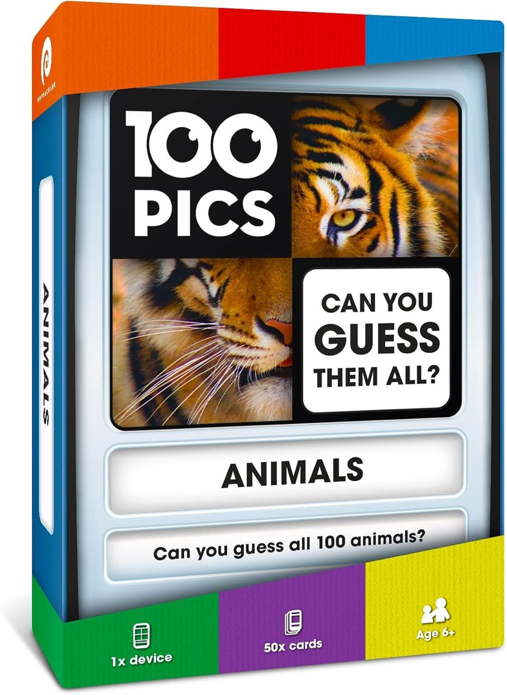 100 Pics Animals Travel Game Guess Flash Cards Slide Reveal Case Card 6+ New