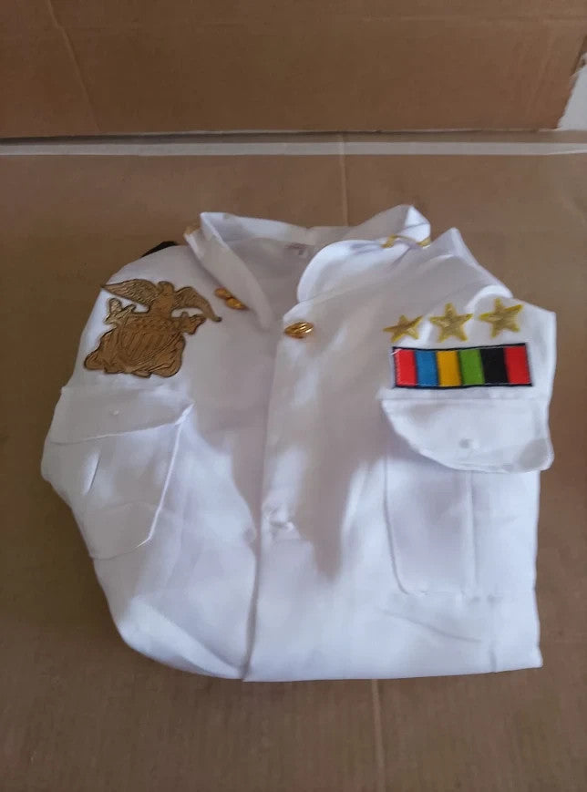Smiffys Captain Costume White Halloween Parties Medium Size 38 To 40in