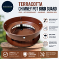 Terracotta Chimney Pot Bird Guard Cowl Anti Downdraught Rain Universal Mesh
