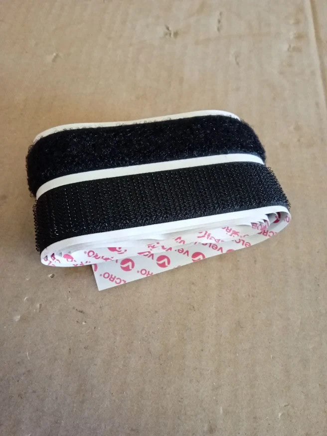 VELCRO Brand Stick On Hook Loop Tape Self Adhesive 20mm x 1m Black Strong New