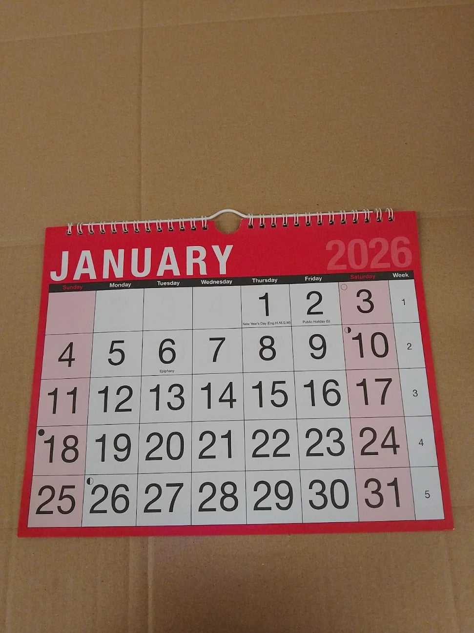UKDD 2026 A4 Wall Calendar Planner Home Office Easy View Large One Month New
