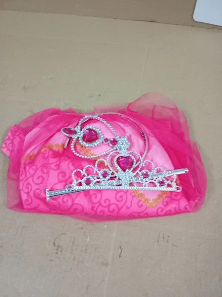 Berich Princess Pink Dress Crown Princess Costumes Girls Halloween 3-4 Years