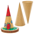 Baker Ross Tall Cardboard Cones 6 Pieces Craft Cone Cups Decorate FN216 New