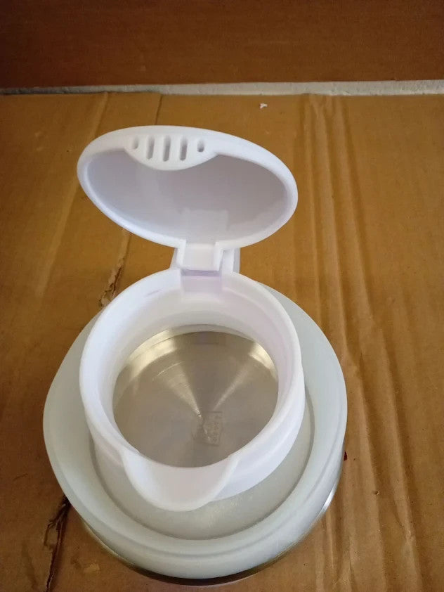 Ahdxkue Foldable Electric Kettle Travel Size Small 600ML Silicone White