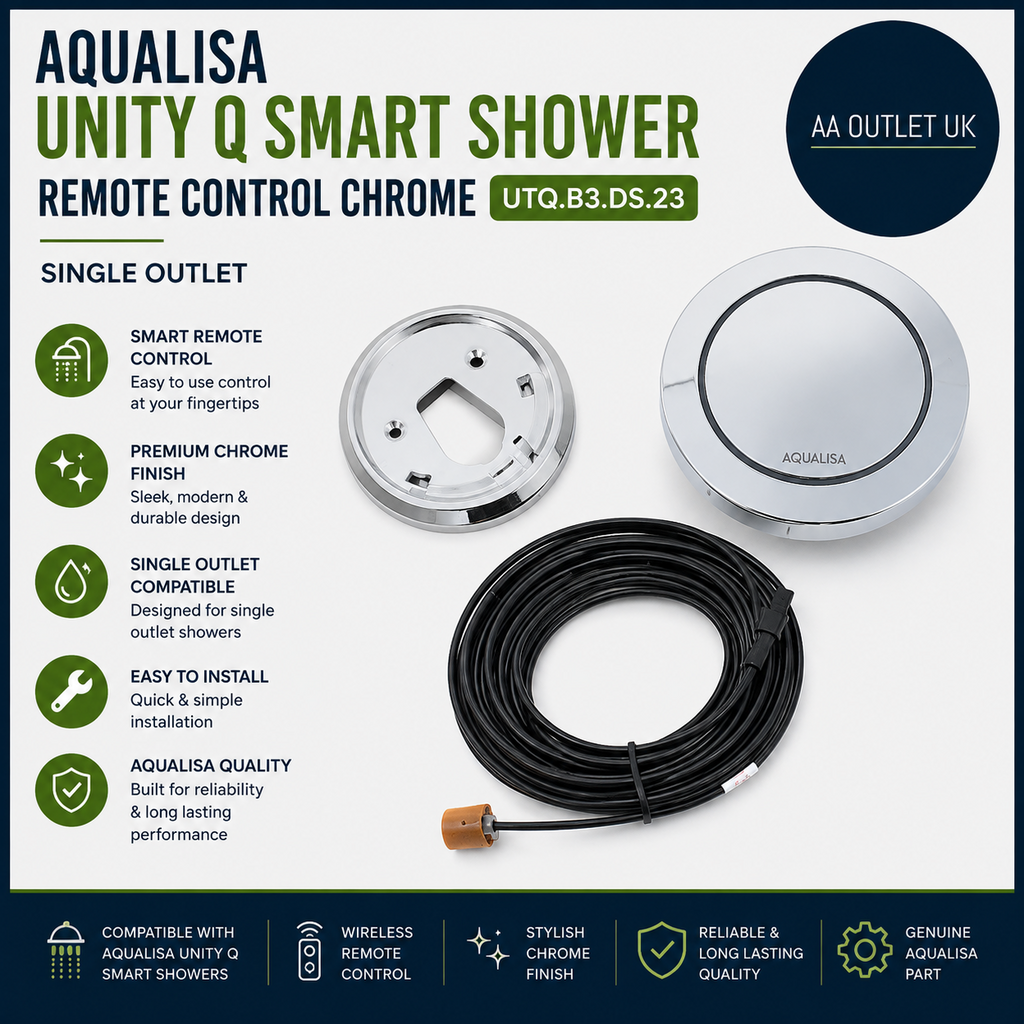 Aqualisa Unity Q Smart Shower Remote Control Chrome UTQ.B3.DS.23 Single Outlet