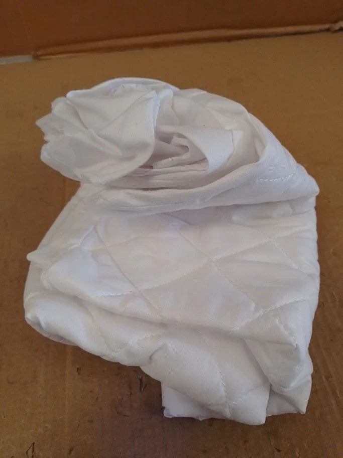Comfornights Washable Quilted Poly Cotton Bed Wedge Removable Cover White New
