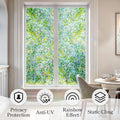 Qualsen Rainbow Window Film Privacy Film Glass Green Leaf Pattern 30x100cm New