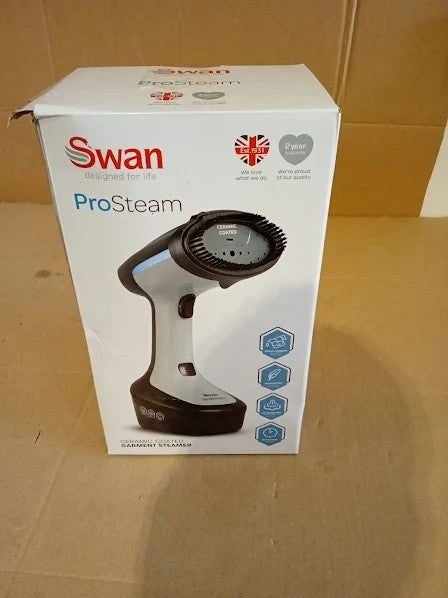 Swan Jet Steamer Lightweight Cloth Friendly 1500W 300ml Tank 13.8x10.8x27.8cm