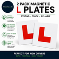 ARVO 2 Pack Magnetic L Plates Cars Strong & Thick Learner Plates No Melting