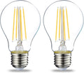 Amazon Basics LED E27 Edison Screw Bulb 7W Clear Filament Warm White 2pc New