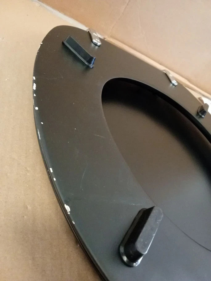Argos Home Tongue Groove Toilet Seat Antibacterial Black 45x37.3x5.3cm
