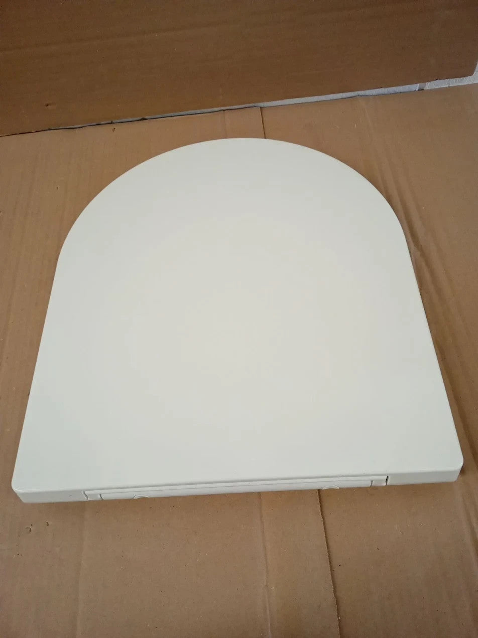 Home Soft Close D Shaped Toilet Seat White 41.5x36.1x5.1cm Slow Close Adjustable