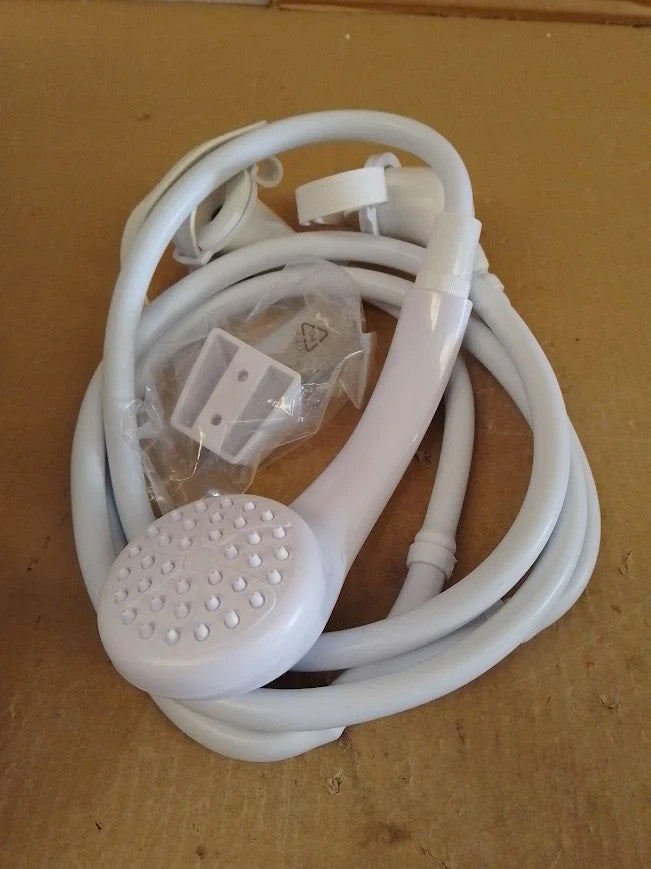 Croydex Secura Shower Head Hose Easy Install Push On Attachment Bath Taps White