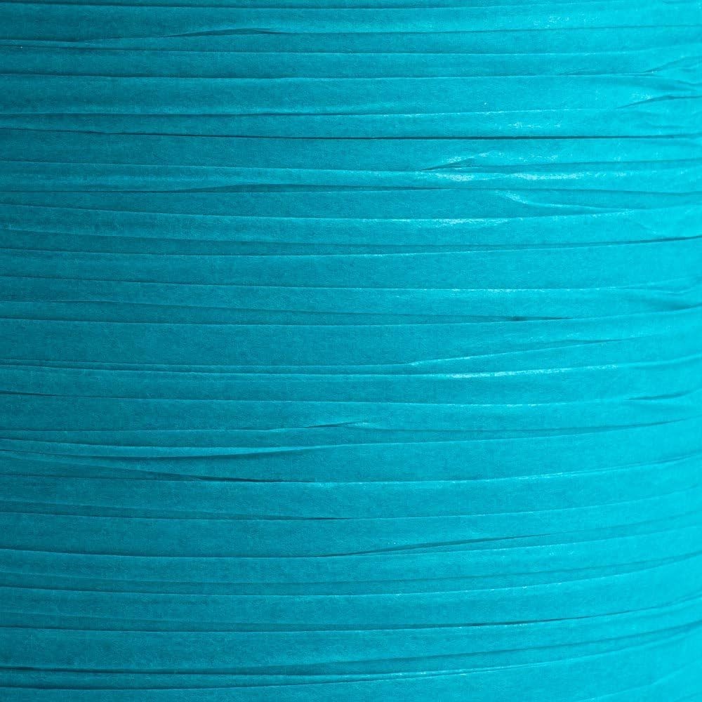 Italian Options Paper Raffia Ribbon 7mmx100m Turquoise New