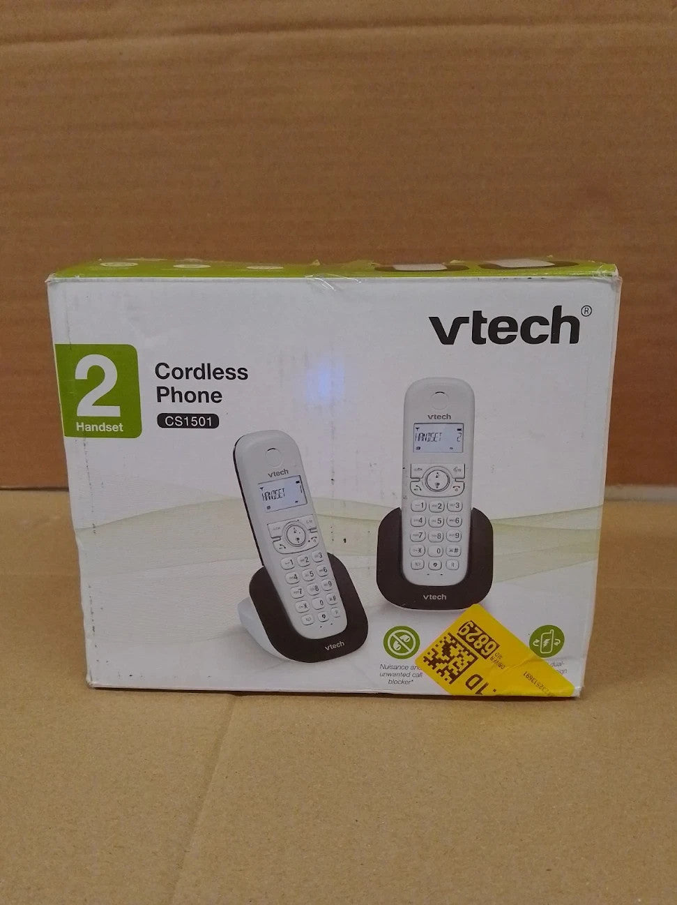 VTech CS1501 DECT Cordless Phone Call Block 2 Handsets Intercom Landline White