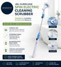 JML Hurricane Spin Electric Cleaning Scrubber 4ft Long Cordless Garden Furniture