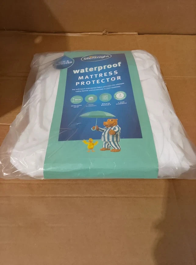 Silentnight Waterproof Mattress Protector Quiet Rustle Free Double Size New