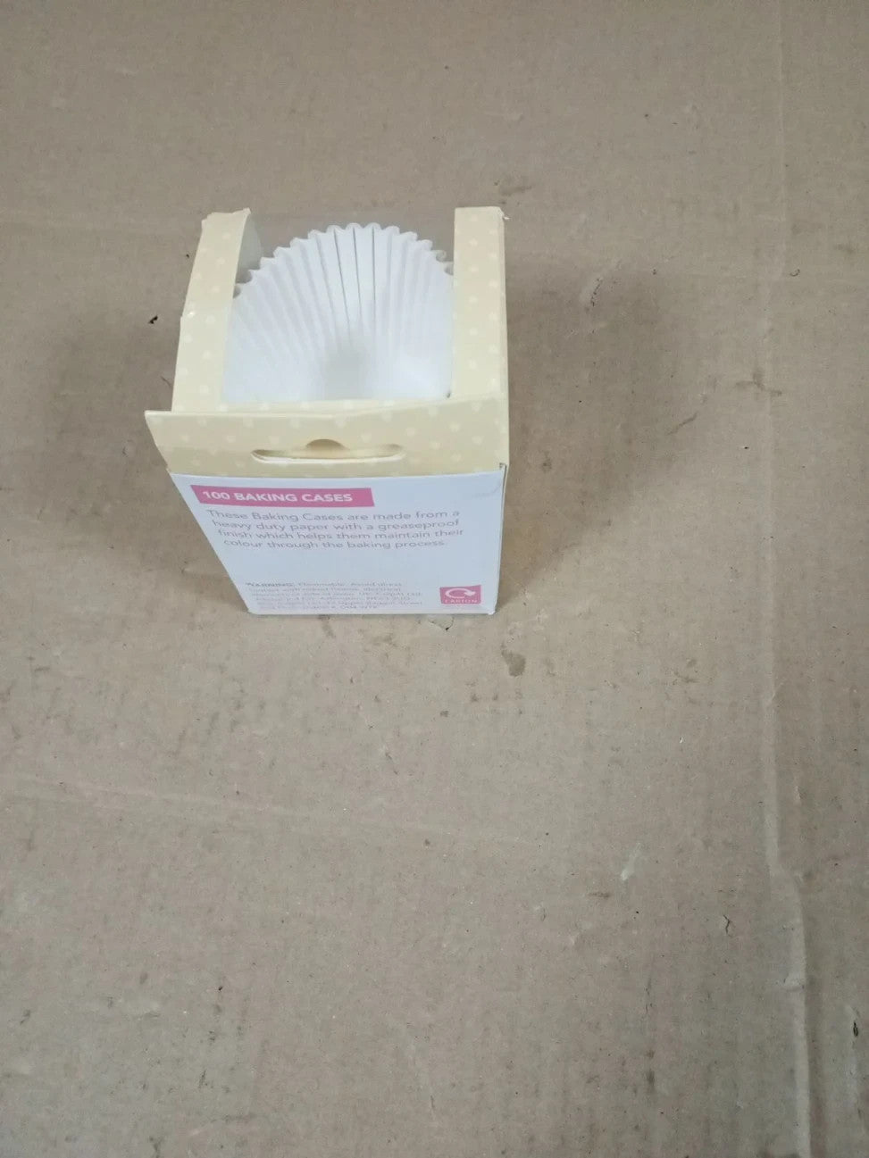 Baked Love White Cupcake Cases Baking Cups Greaseproof Paper Cases New