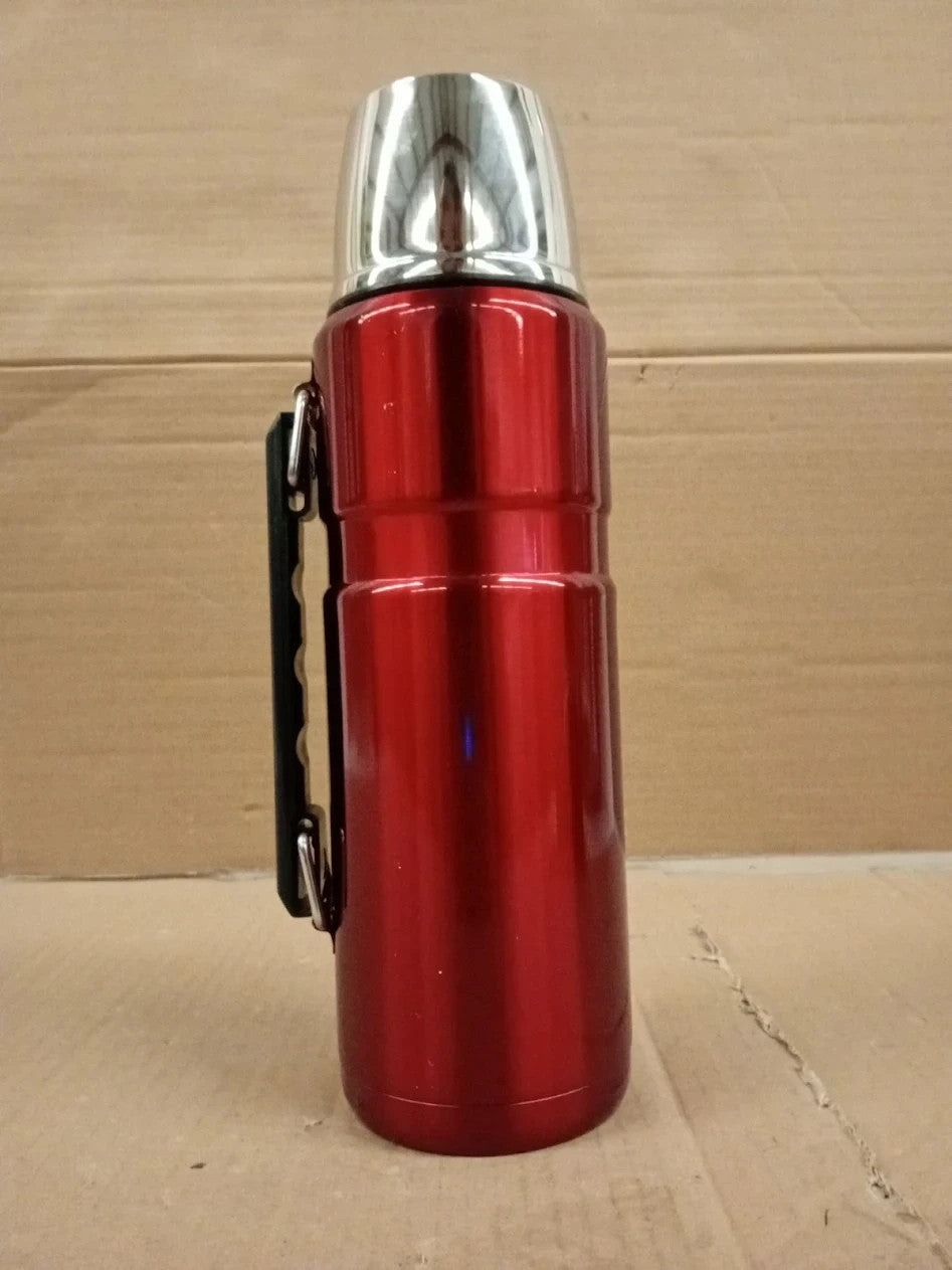 Thermos Stainless King Cranberry Red Drinks Flask 1.2L 24h Hot & Cold Adults Red