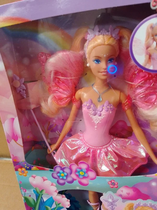 Mattel Barbie Fairy Doll JCP76 Toy Wand Fashion Accessories Colour Change New