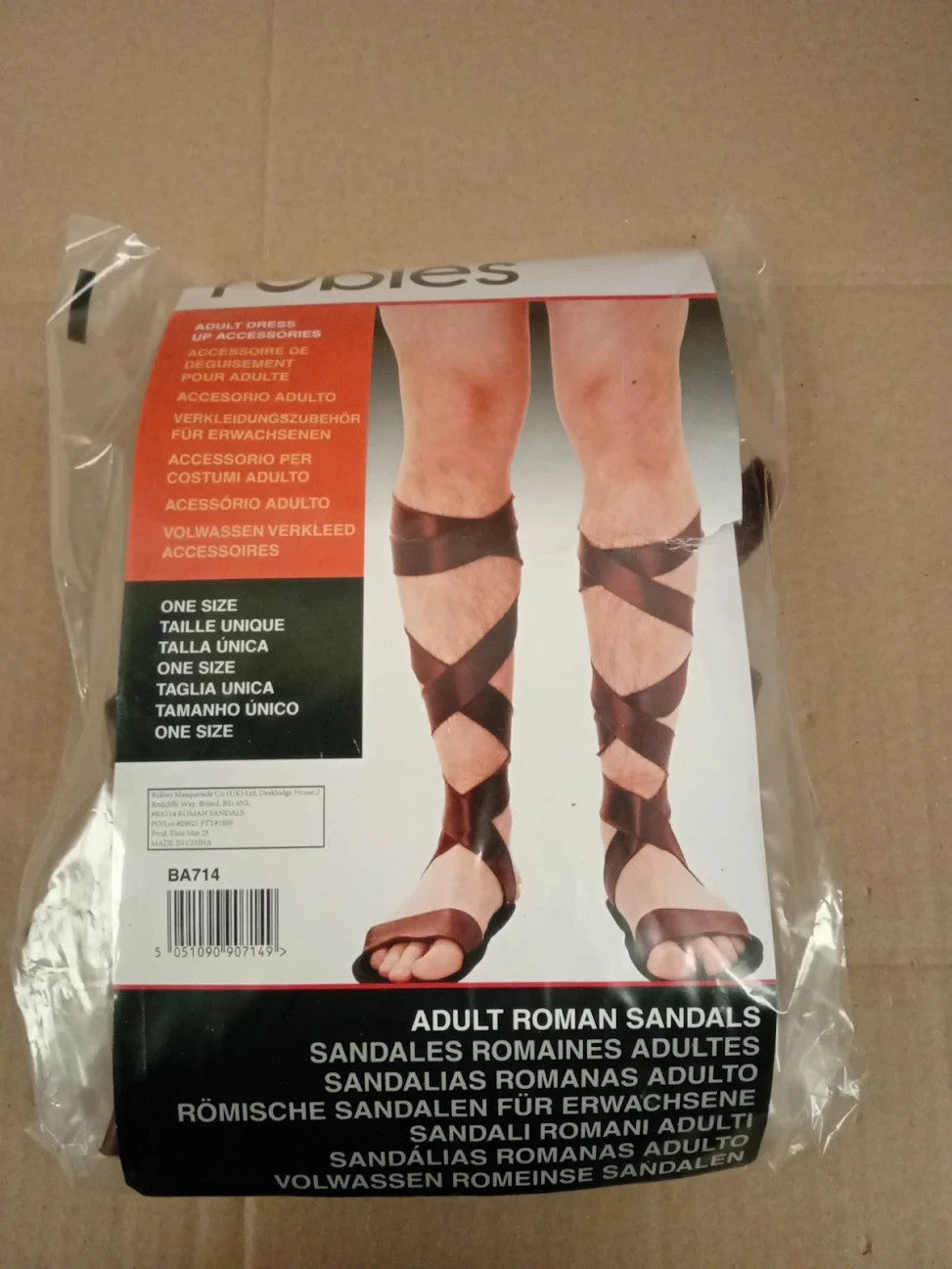 Roman Sandals Adult One Size Filts All Egyptian Themed Parties Halloween