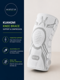 Kuangmi Knee Joint Stability Brace Support Adjustable Compression XL White