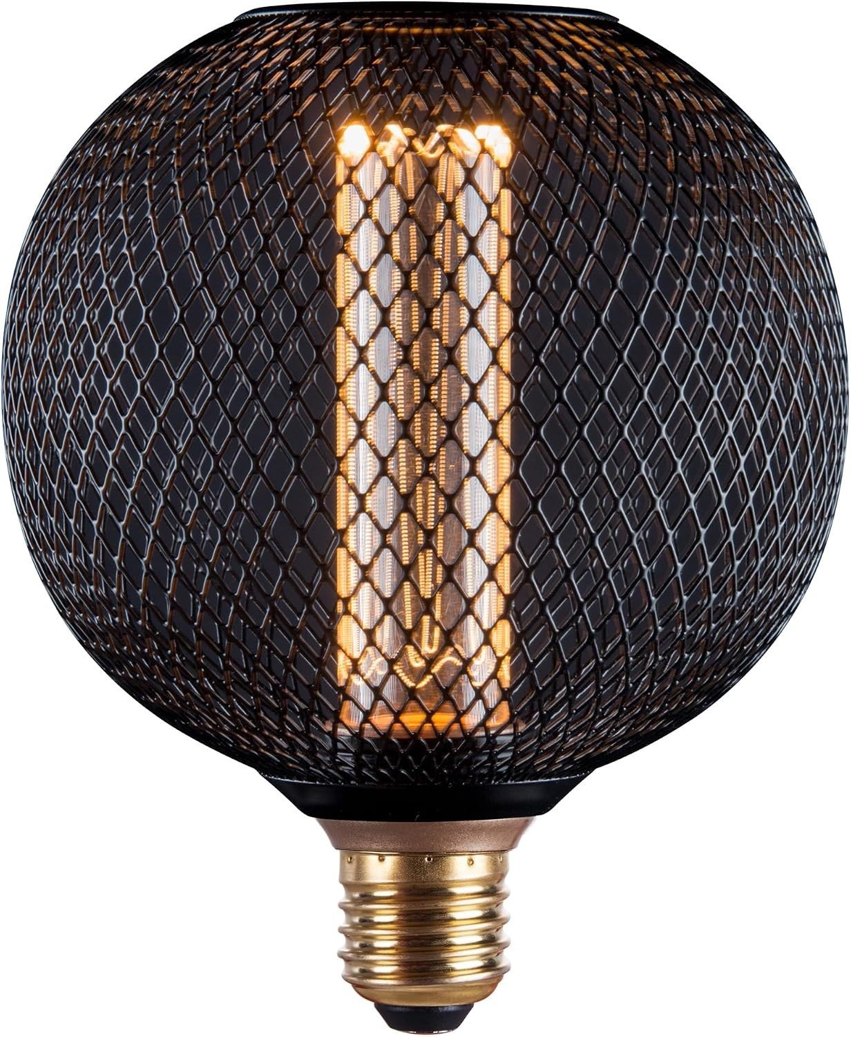 Harper Living LED E27 Bulb Black Metal Cage Dimmable Globe 3.5W New