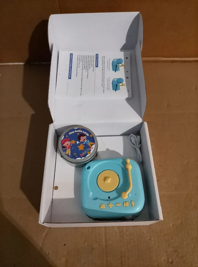 HOMESTEC Talking Flash Cards Record Player Storytelling Music Recorder Education