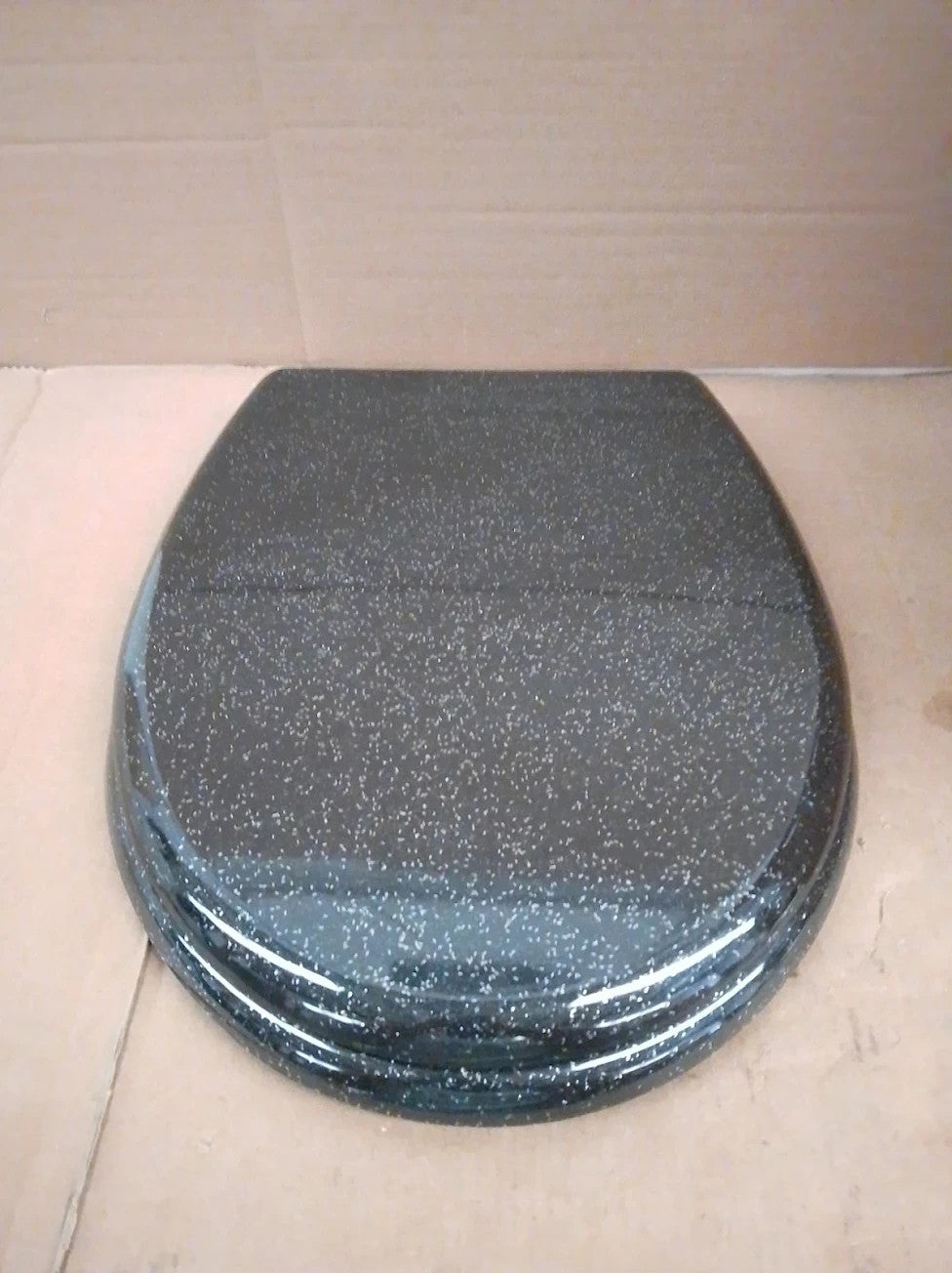 Argos Home Black Glitter Slow Close Toilet Seat Bathroom Replacement Design New