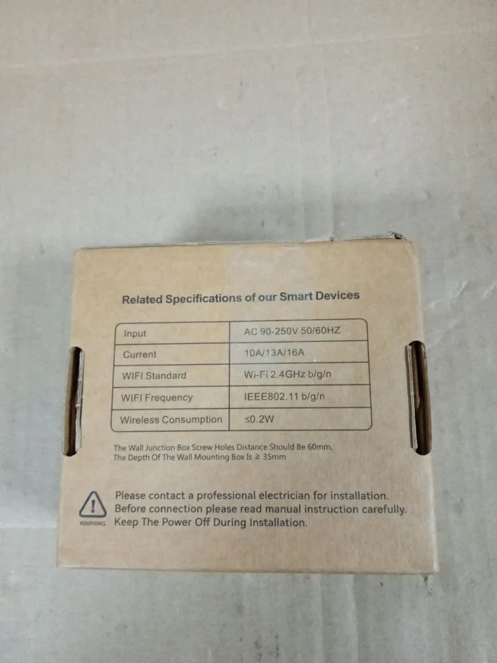 BSEED Smart Light Switch 2 Gang 1 Way Touch Glass Panel Alexa Google White New