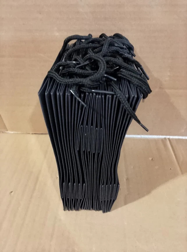 ASelected 20Pcs Black Gift Bag Paper Gift Handles Reusable 15x7x20xm