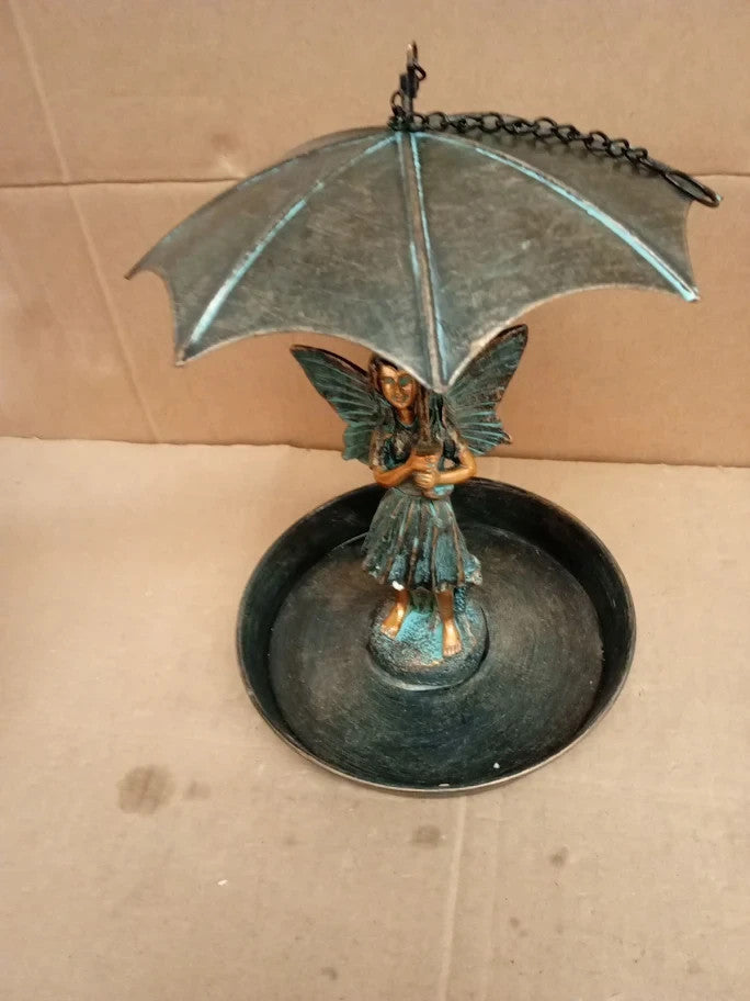 Garden Mile Fairy Metal Hanging Bird Feeder Weatherproof Metal Ornament Outdoor